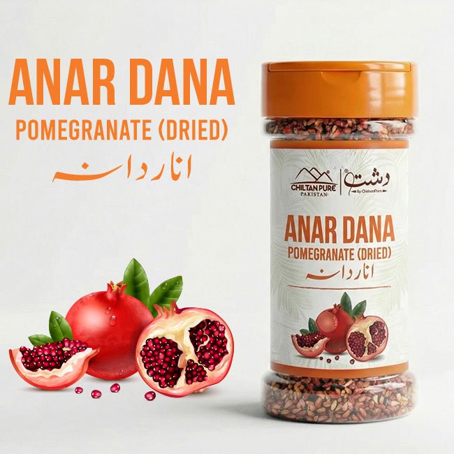 Anar Dana / (انار دانہ) / Dried Pomegranate Seeds Tangy Goodness Natural Vitality Wellness 210gm - ChiltanPure