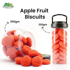Apple Fruit Biscuit Cookies / Made With Organic Desi Butter, Bakery Biscuit - ChiltanPure