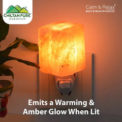 Attractive Cube Shape Nightlight Salt Lamp / with Direct Plug - ChiltanPure