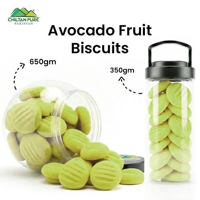Avocado Fruit Biscuit Cookies / Made With Organic Desi Butter, Bakery Biscuit - ChiltanPure