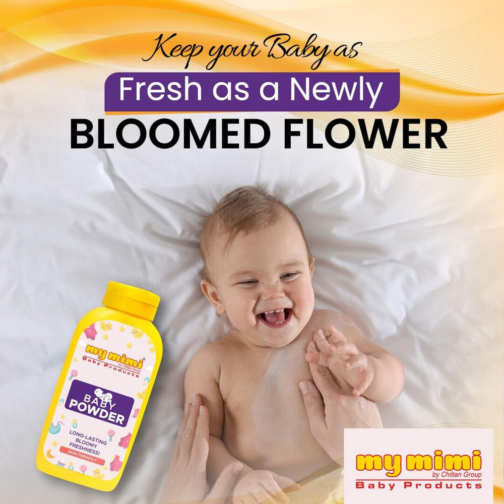Baby & Kids Powder - Long Lasting Bloomy Freshness, Skin - Friendly, Prevents Rashes & Allergies - ChiltanPure