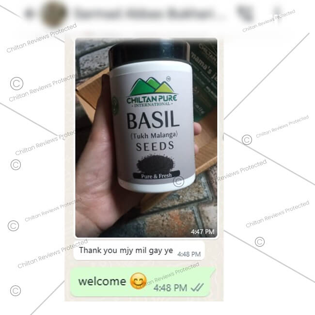 Basil Seeds (Tukh Malanga) – With Nature’s Cooling Properties [تخم ملنگا] 220gm - ChiltanPure