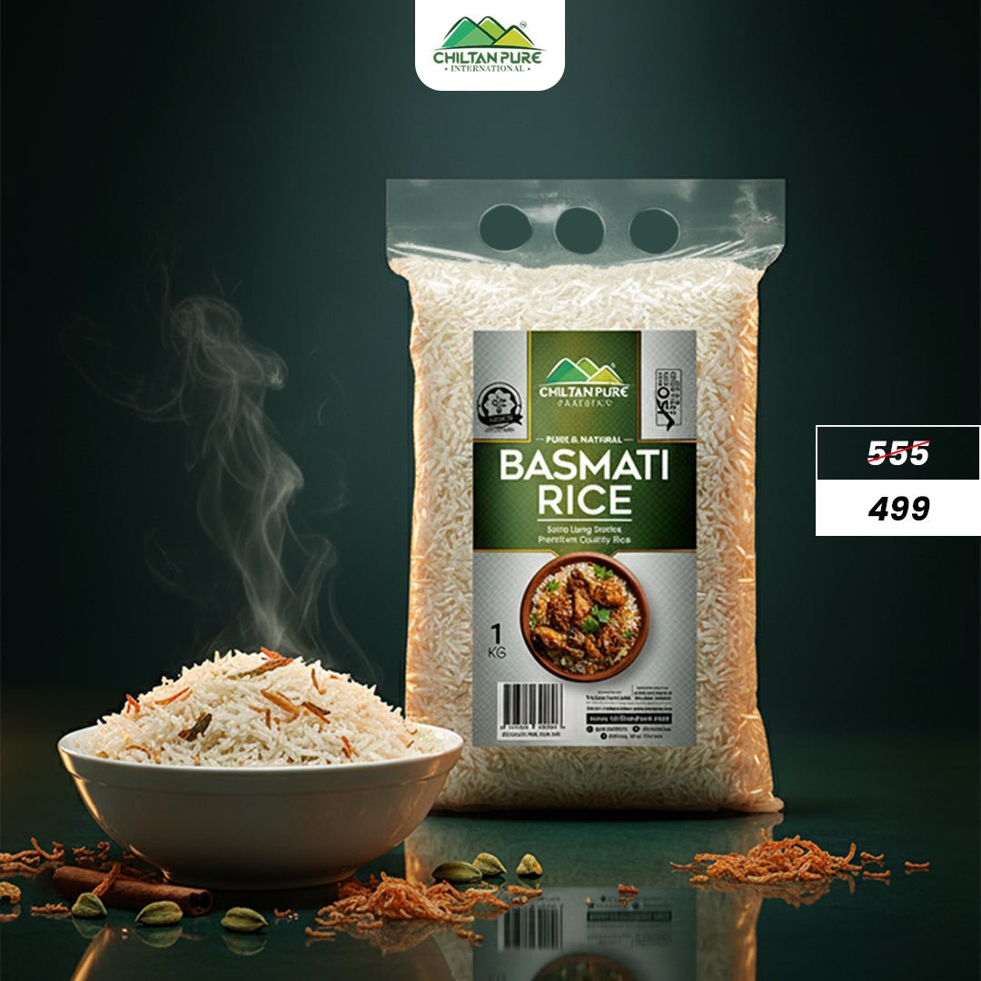 Basmati Rice / (باسمتی چاول) / Extra Long Grain Aromatic Premium & Naturally Aged 🌾✨ 1kg - ChiltanPure