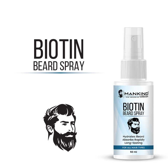 Biotin Beard Spray – Long Lasting Formula, Boosts Healthy Beard Shine, Hydrates Beard, Absorbs Rapidly 50ml,, Doctor's 👨‍⚕️ Recommended - ChiltanPure