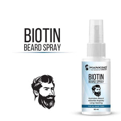 Biotin Beard Spray – Long Lasting Formula, Boosts Healthy Beard Shine, Hydrates Beard, Absorbs Rapidly 50ml,, Doctor's 👨‍⚕️ Recommended - ChiltanPure