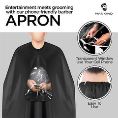 Black Apron - with a Mobile - Friendly Transparent Window - ChiltanPure