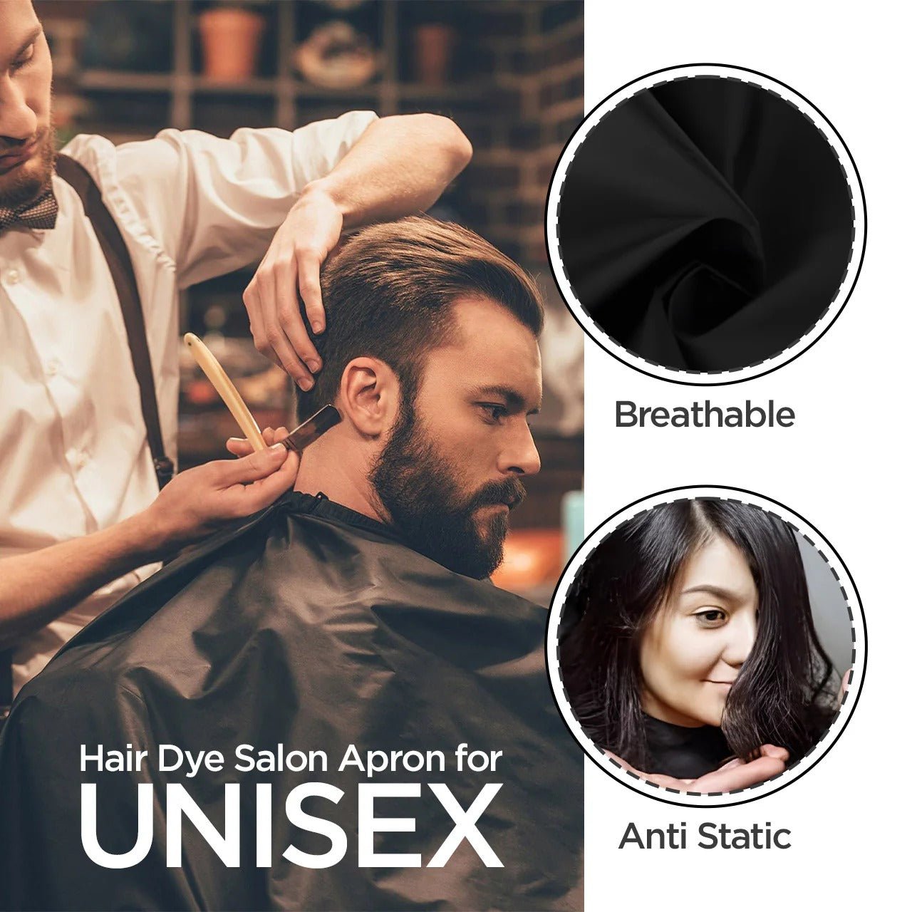 Black Apron - with a Mobile - Friendly Transparent Window - ChiltanPure