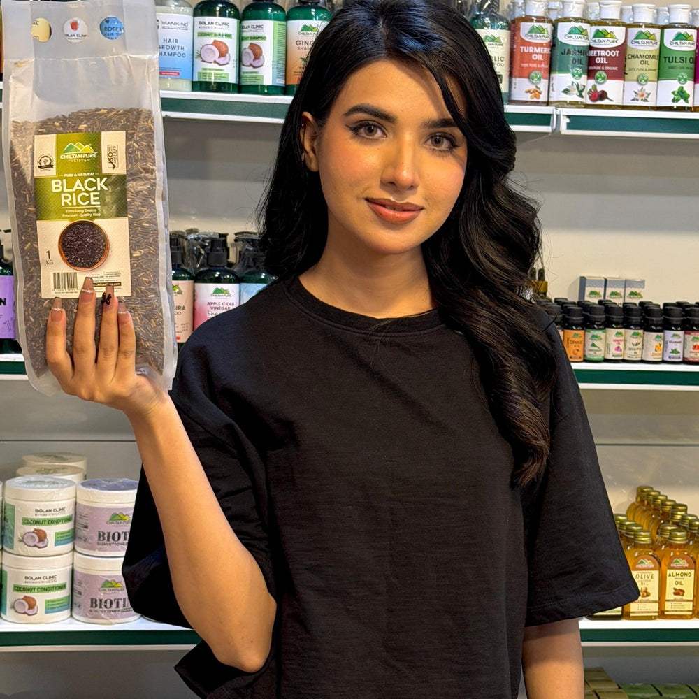Black Rice / (سیاہ چاول) / – Extra Long Grain Premium Quality, Naturally Nutritious, Rich in Antioxidants, Fiber & Minerals - ChiltanPure