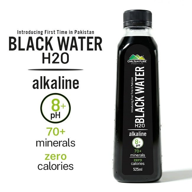 Black Water (DRINK) H₂O / Alkaline Water 8+ph / 70+ Minerals / Zero Calories - ChiltanPure