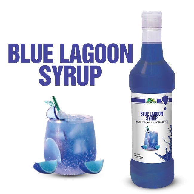 Blue Lagoon Syrup / Sharbet - With Natural Silghtly Bitter Taste - ChiltanPure