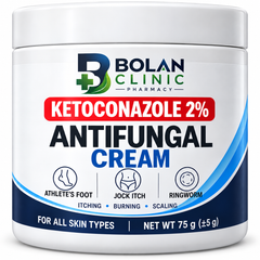 Bolan Clinic Ketoconazole 2% antifungal cream jar, 75 g ±5 g, front label