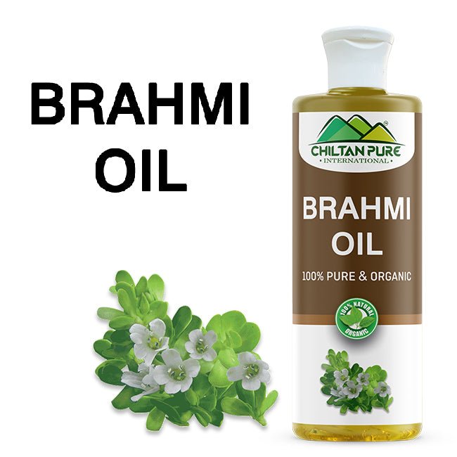 Brahmi Oil – promotes hair growth, relieves stress and anxiety, Calms mind for a peaceful sleep 250ml - ChiltanPure