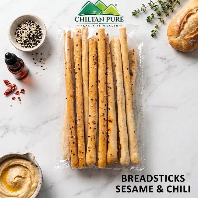 Breadsticks Sesame & Chili / سیسم اینڈ چلی بریڈ اسٹکس - ChiltanPure