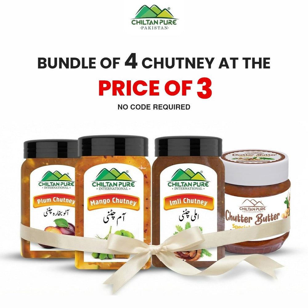 Bundle Of 4 Chutney At The Price Of 3 / Plum Chutney / Mango Chutney / Imli Chutney / Chutter Butter Chutney - ChiltanPure