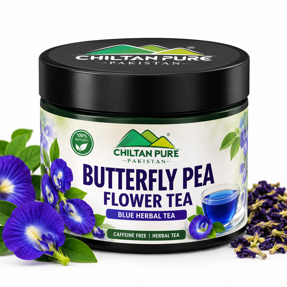 CHILTAN PURE Butterfly Pea Flower Tea Price in Pakistan - Blue Herbal Tea Caffeine Free