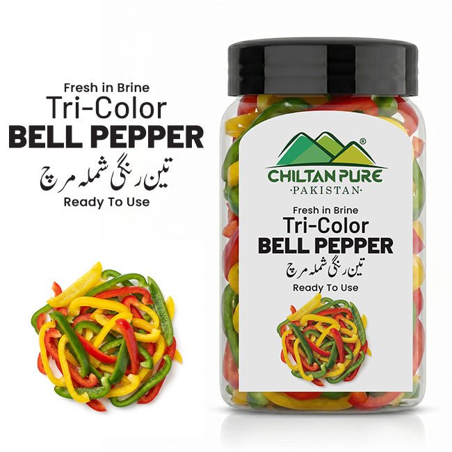 Capsicum / Tri Color Bell Pepper / تین رنگ شملہ مرچ / Teen Rang Shimla Mirch - ChiltanPure