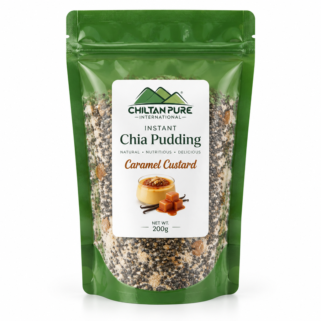 CHILTAN PURE Instant Chia Pudding Caramel Custard 200g