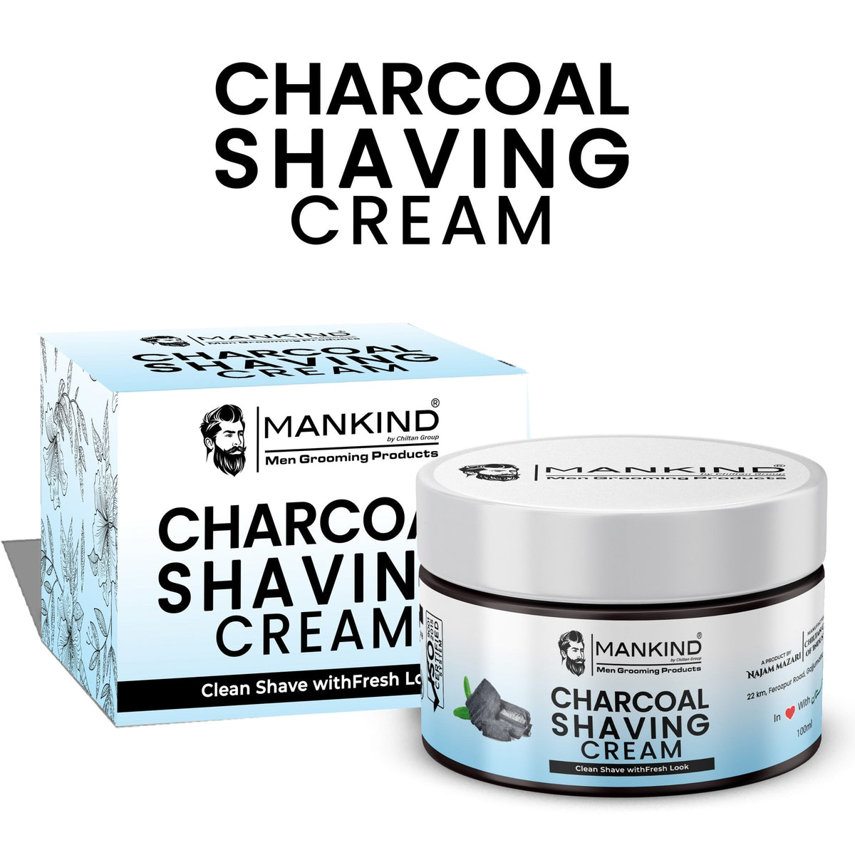 Charcoal Shaving Cream - Absorbs Impurities & Toxins & Gives Smooth Razor Glide - ChiltanPure