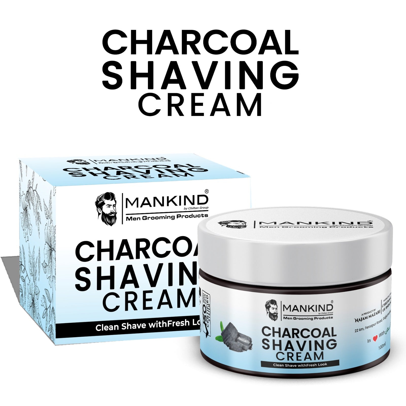 Charcoal Shaving Cream - Absorbs Impurities & Toxins & Gives Smooth Razor Glide - ChiltanPure