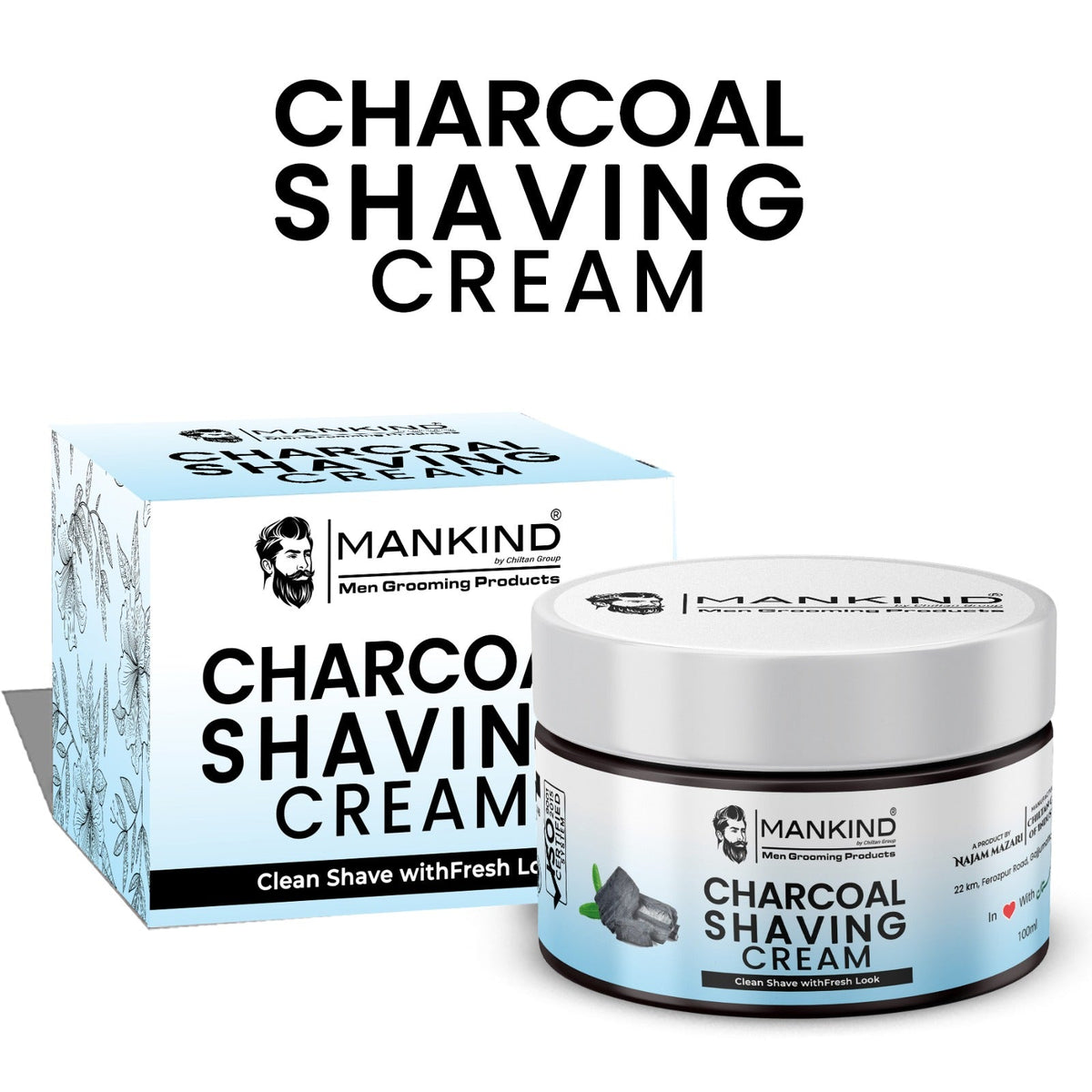 Charcoal Shaving Cream - Absorbs Impurities & Toxins & Gives Smooth Razor Glide - ChiltanPure