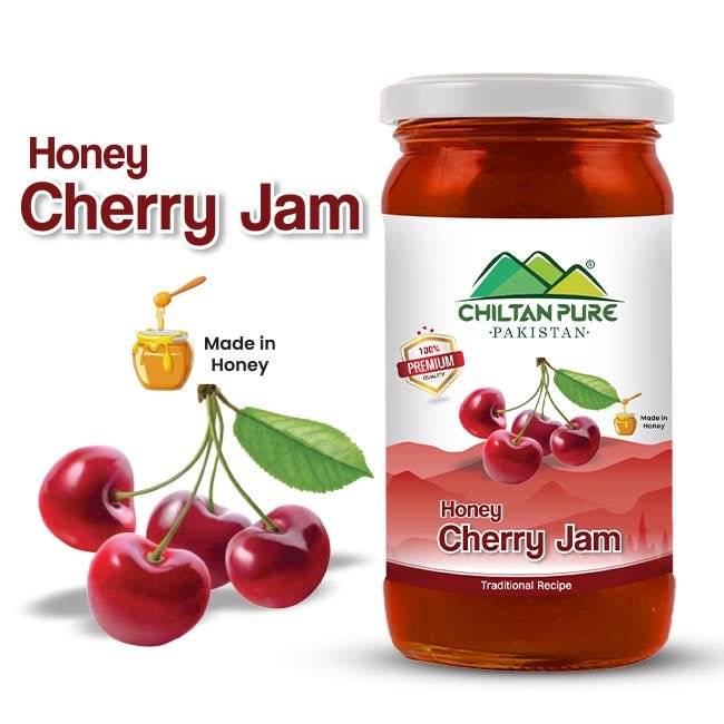 Cherry Jam (Made in Honey) / چیری جام / Sweetness in Every Spoon / 630gm - ChiltanPure