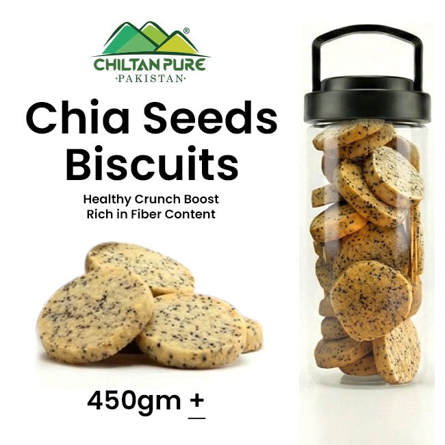 Chia Seed Biscuits Cookies / Made With Organic Desi Butter, Bakery Biscuit - ChiltanPure