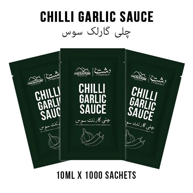 Chilli Garlic Sauce Sachets / (10ml x 1000 Sachets) - ChiltanPure