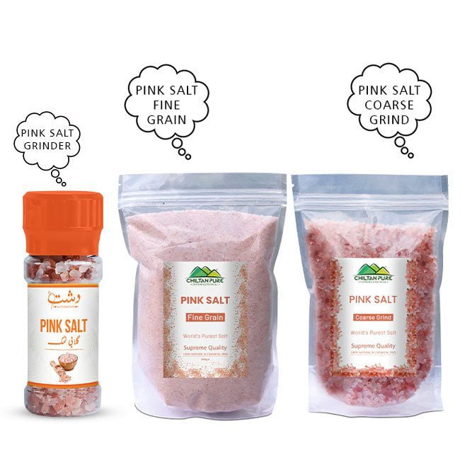 Chiltan Pink Salt Set of 3 | Himalayan Pink Salt - ChiltanPure