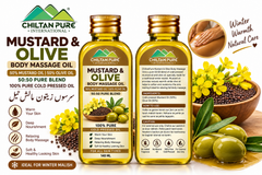 Chiltan Pure Mustard and Olive Body Massage Oil 140ml 50:50 pure cold pressed blend