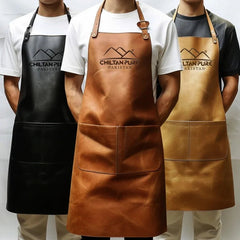 CHILTAN PURE Premium Leather Cooking Apron – 100% Cow Leather - ChiltanPure