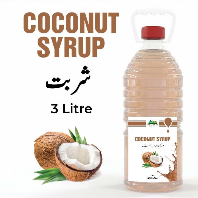 Coconut Syrup / Nariyal Sharbat / 3 Liter Institutional Bulk For HORECA Family, Hotels, Restaurants, Catering, Cafes - ChiltanPure