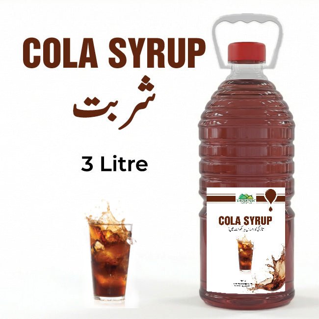 Cola Syrup / Cola Sharbat / 3 Liter Institutional Bulk For HORECA Family, Hotels, Restaurants, Catering, Cafes - ChiltanPure