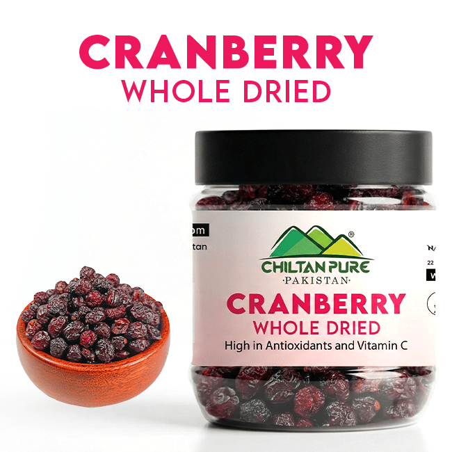 Cranberry Whole Dried / کرینبیری ثابت خشک / Cranberry Sabut Khushak - ChiltanPure
