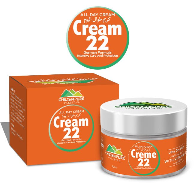 Cream 22 - perfect for dry, rough, sensitive skin or Intensive Care & Protection - ChiltanPure