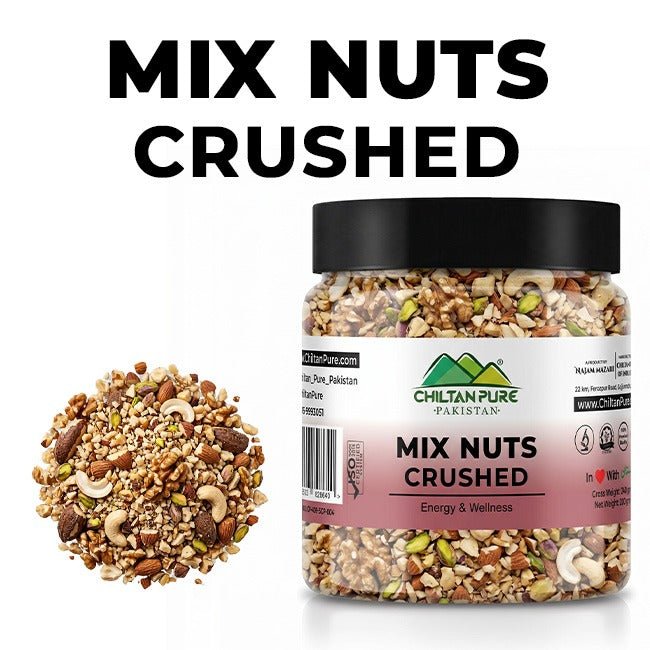 Crushed Mix Nuts / Chopped Mix Nuts / ٹکڑے مکس نٹس / Broken Mix Nuts - ChiltanPure
