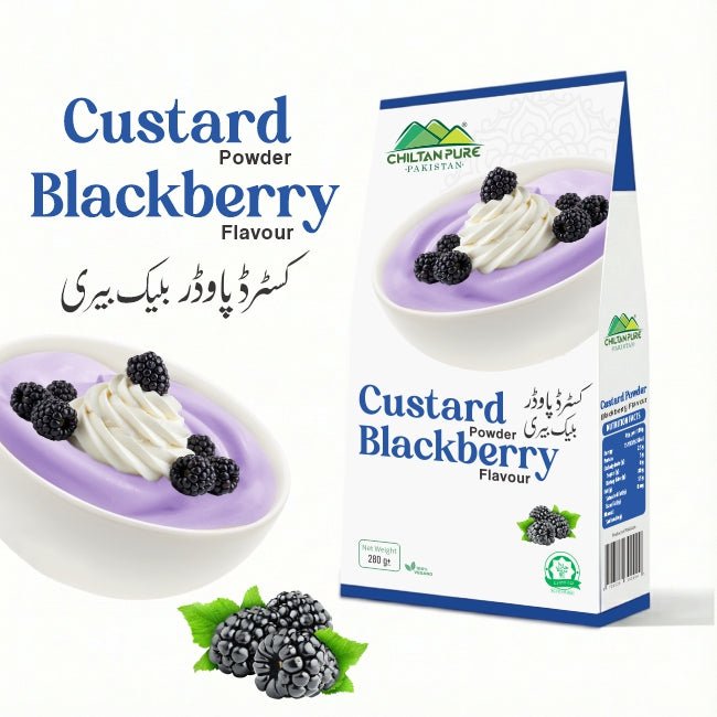 Custard Powder Blackberry / کسٹرڈ پاؤڈر بلیک بیری / Gross Weight 285gm± - ChiltanPure