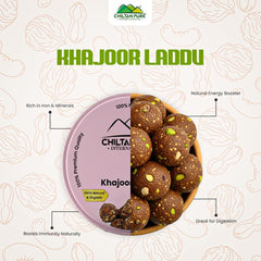 Dates Khajoor Laddu / Pinni - Wholesome Delight Perfect Blend of Health and Indulgence - ChiltanPure