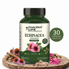 Echinacea Capsule 100% Natural Echinacea Tablets 30 Per Bottle 500mg - ChiltanPure