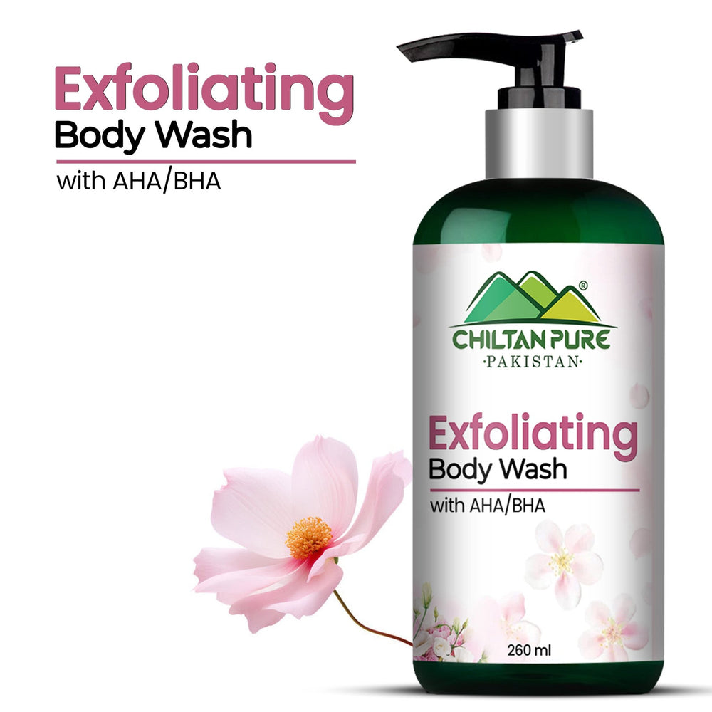 Exfoliating Body Wash with AHA / BHA – Smooth, Clear, Glowing Skin - ChiltanPure