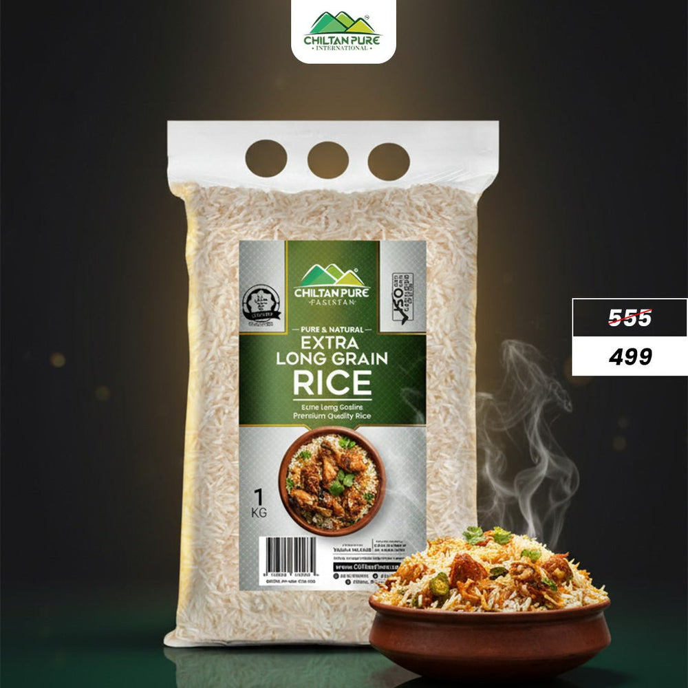 Extra Long Grain Rice / (اضافی لمبے دانے والے چاول) / Premium Quality Aromatic Naturally Aged Perfection 🌾✨ 1kg - ChiltanPure