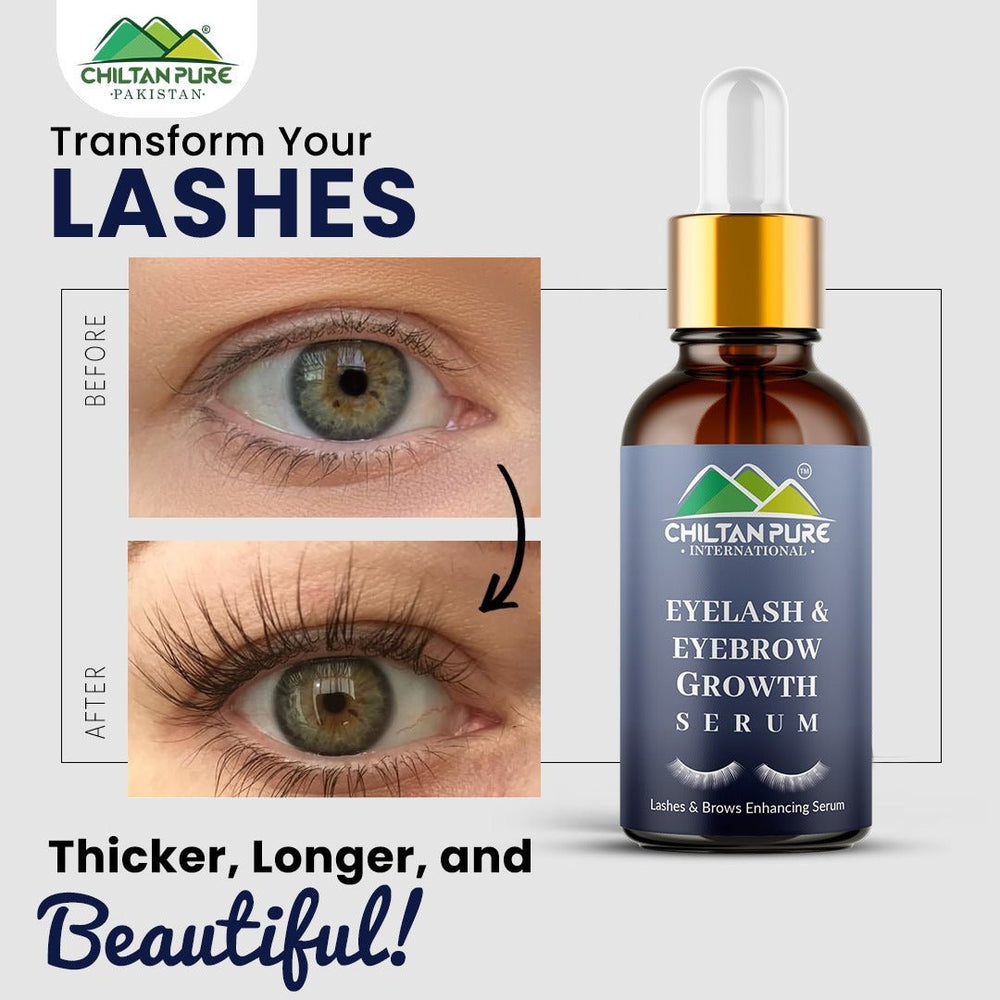 Eye Lashes Growth Serum – Grow naturally, boosts eye lashes growth, provides longer, thicker and healthier look, strengthen from to tip – 100% natural organic - ChiltanPure