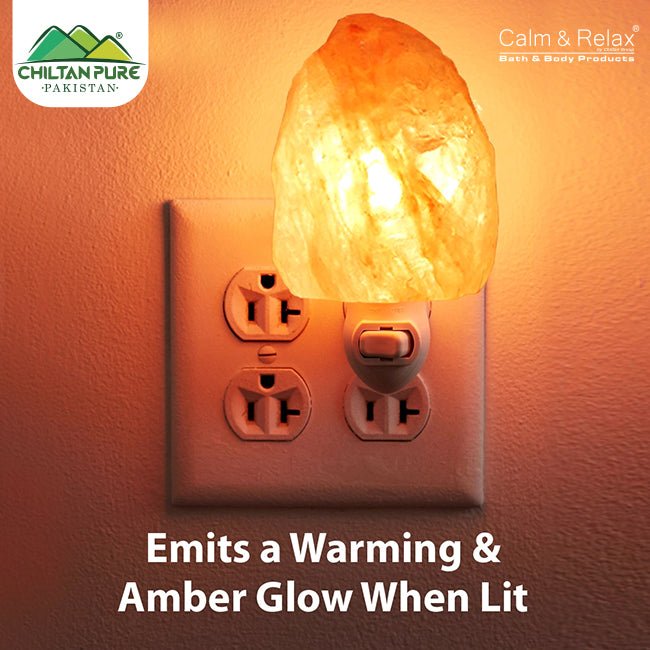 Hand Carved Natural Shape pink Salt Nightlight Mini Lamp – Suitable for Bedroom Ambient Light - ChiltanPure