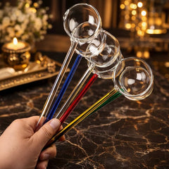 Heat Resistant Borosilicate Glass Tarka Spoon - ChiltanPure