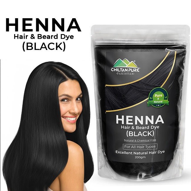 Henna Hair & Beard Dye ( Black) / Gross Weight 200gm± - ChiltanPure