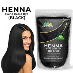Henna Hair & Beard Dye ( Black) / Gross Weight 200gm± - ChiltanPure