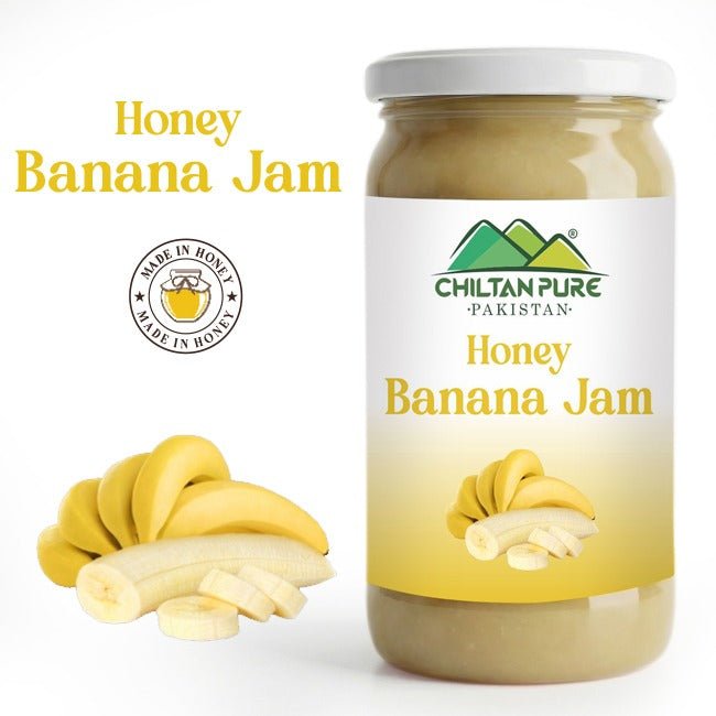 Honey Banana Jam (Made in Honey) / شہد کیلے کا جام / Glass packaging / 630gm - ChiltanPure