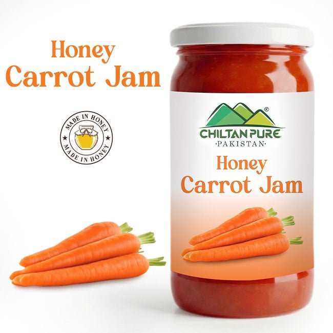 Honey Carrot Jam (Made in Honey) / شہد گاجر کا جام / Glass packaging / 630gm - ChiltanPure