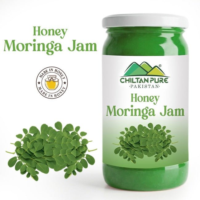 Honey Moringa Jam (Made in Honey) / شہد مورنگا جام / Glass packaging / 630gm - ChiltanPure
