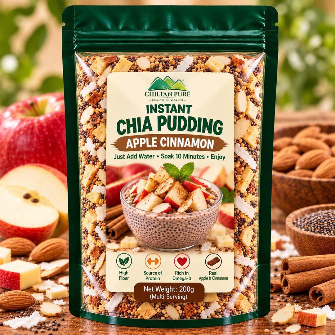 Instant Chia Pudding – Apple Cinnamon – 200g - ChiltanPure