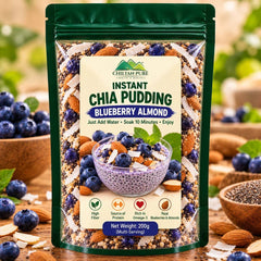 Instant Chia Pudding – Blueberry Almond – 200g - ChiltanPure